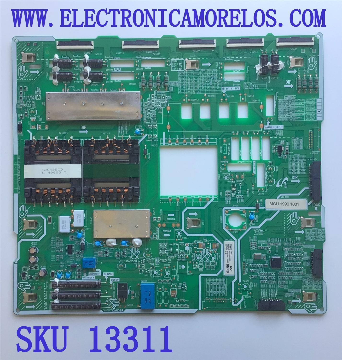 LED DRIVER PARA TV SAMSUNG / NUMERO DE PARTE BN44-00980D / L65S9NRB_RHS / BN4400980D / AM5RM750668 / DISPLAY BN9-48138A / LSF650FF11-P01 / MODELO QN65Q90RAFXZA FA02	